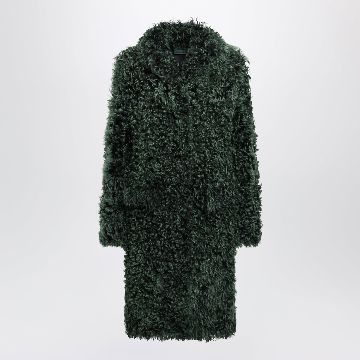 Prada Emerald Green Fur Coat Women PRADA