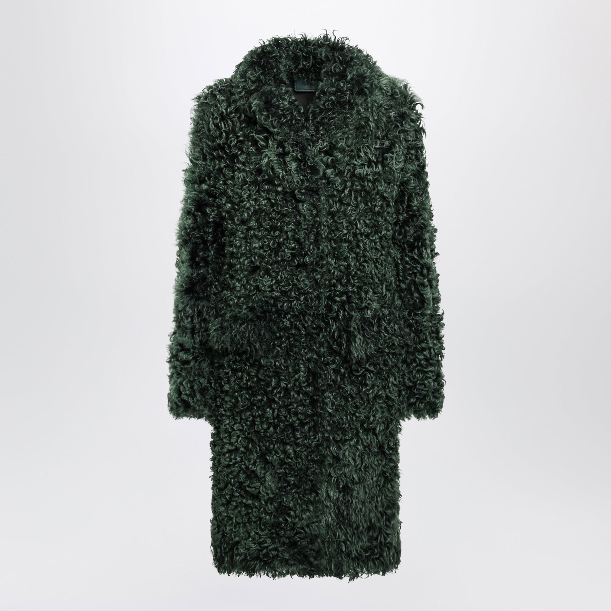 Prada Emerald Green Fur Coat Women PRADA