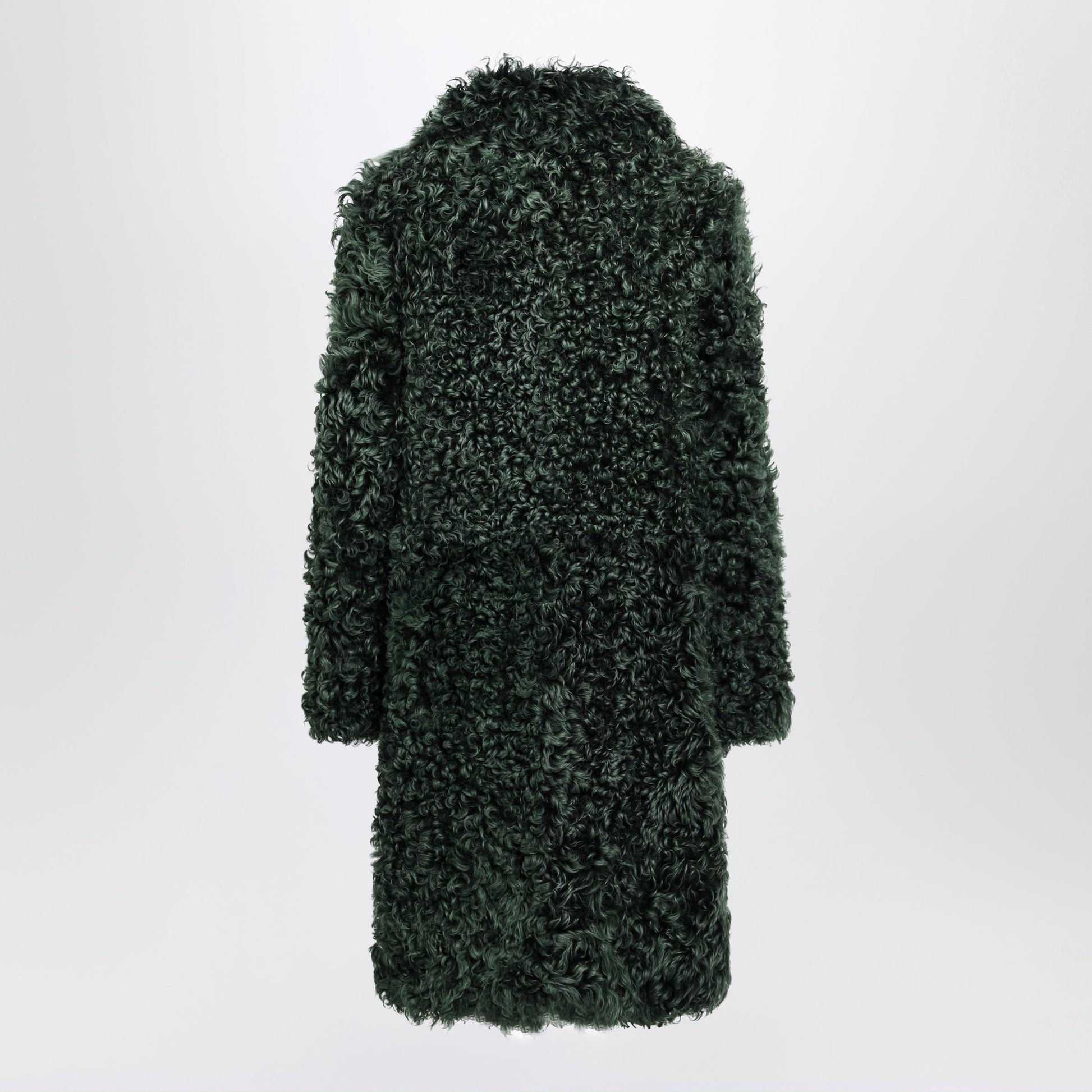 Prada Emerald Green Fur Coat Women PRADA