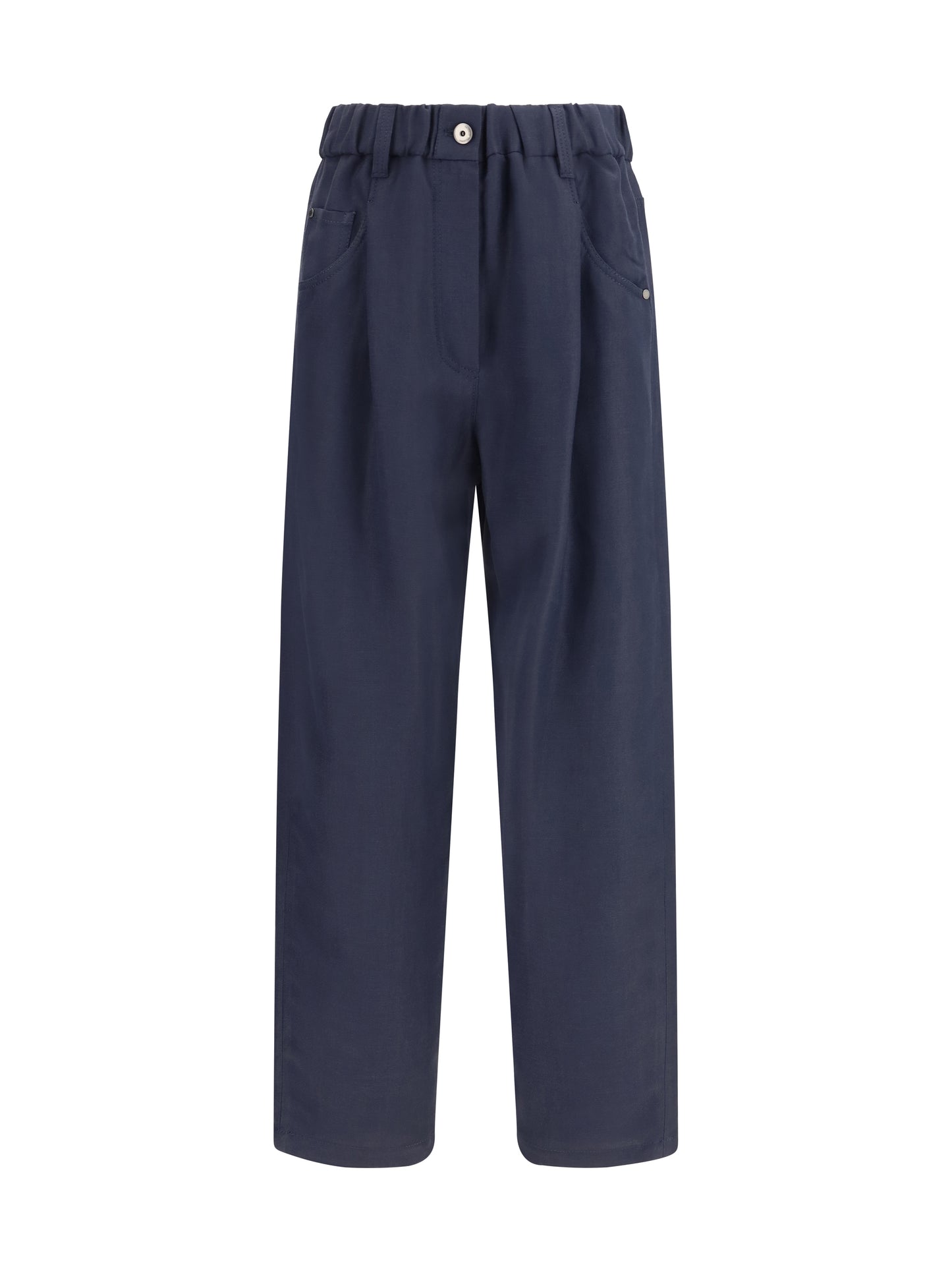 Brunello Cucinelli Women Mixed Linen Pants BRUNELLO CUCINELLI