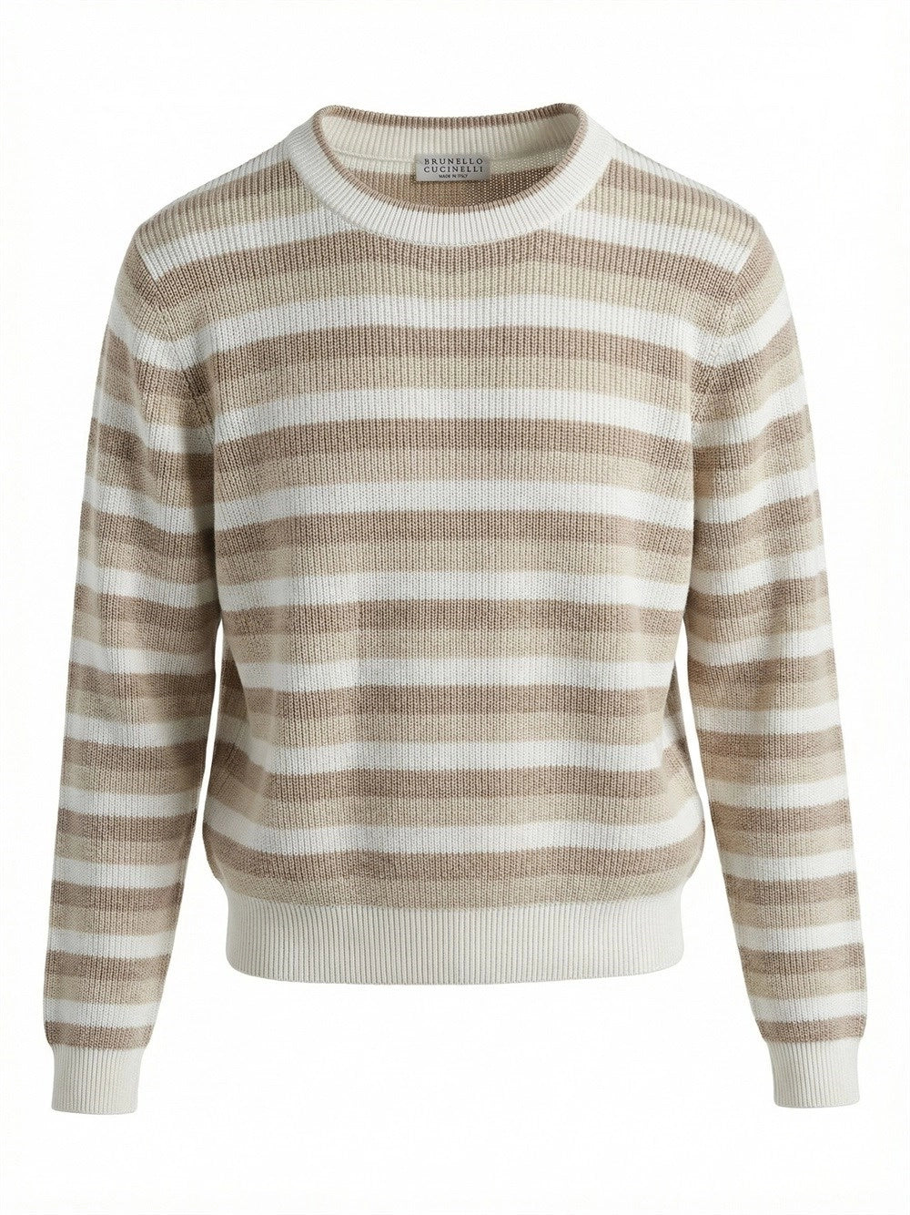 Brunello Cucinelli Women Cotton Striped Sweater BRUNELLO CUCINELLI