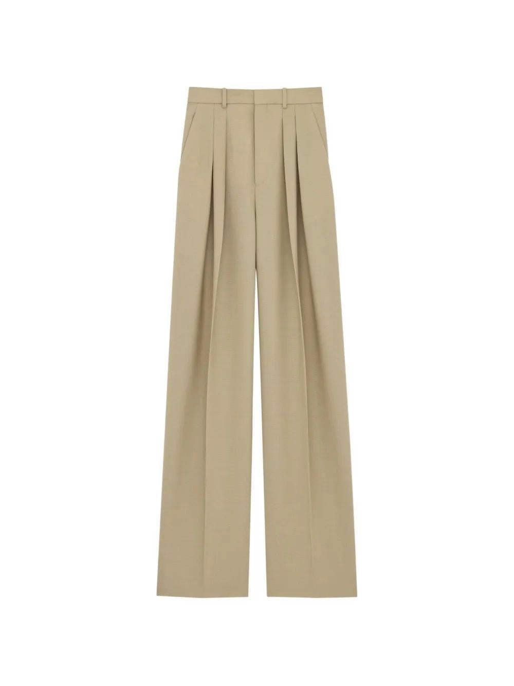 Saint Laurent Women Wool And Silk Canvas Trousers SAINT LAURENT