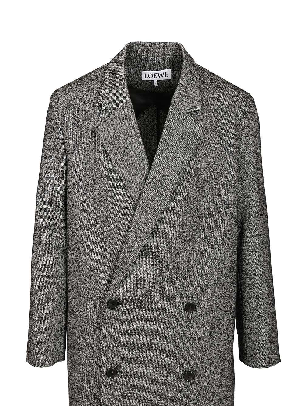 Loewe Men Double-Breasted Wool Blend Coat LOEWE