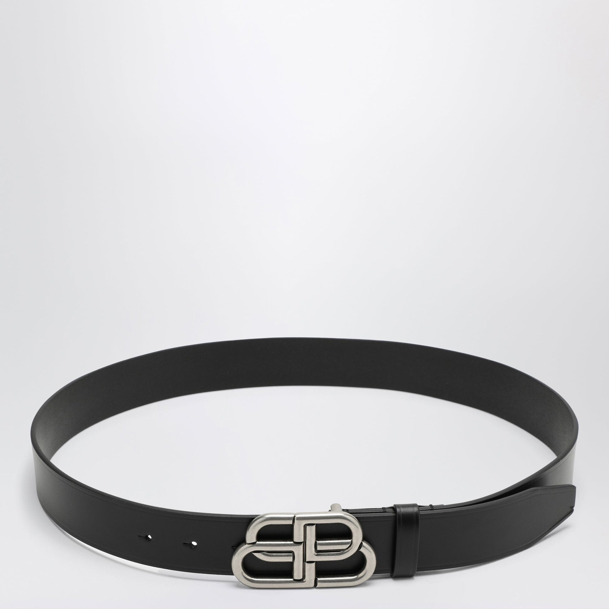 Balenciaga Black Bb Leather Belt Men BALENCIAGA