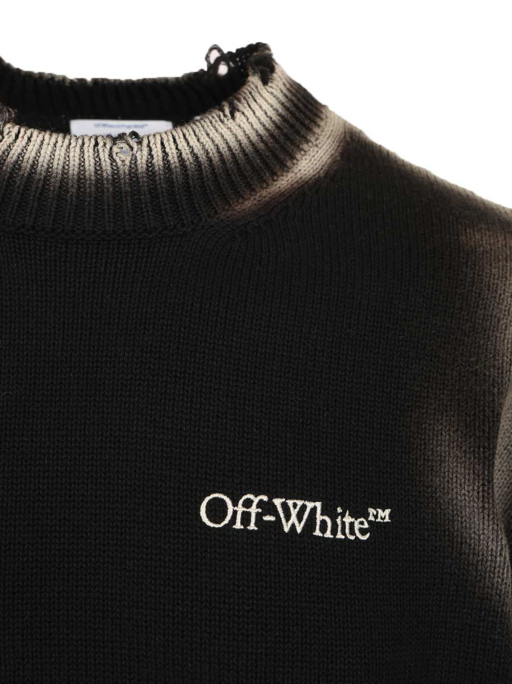 Off-White Men "Diag Arr Corrosion" Sweater OFF-WHITE
