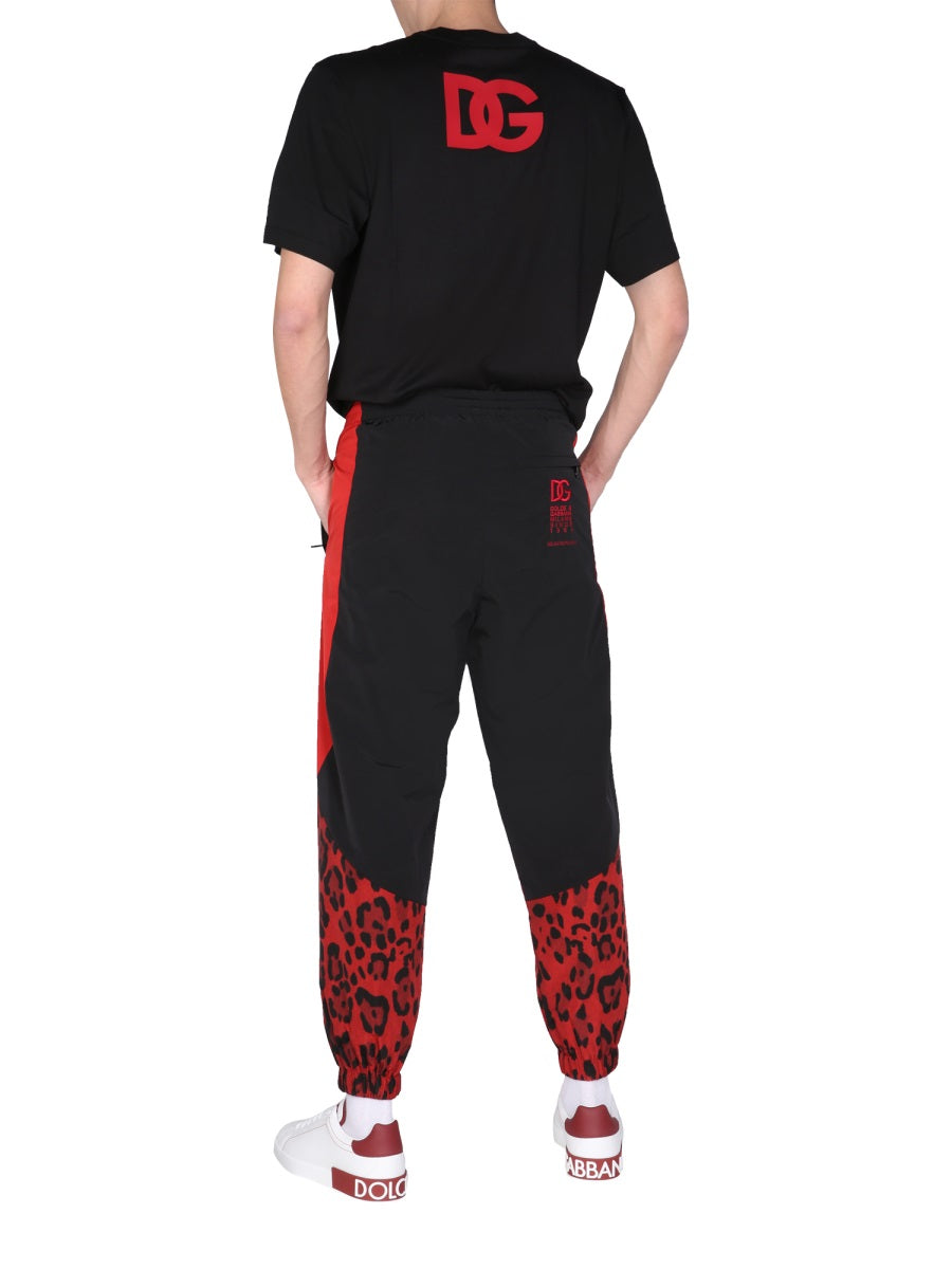 Dolce & Gabbana Men Jogging Pants With Animal Print DOLCE & GABBANA