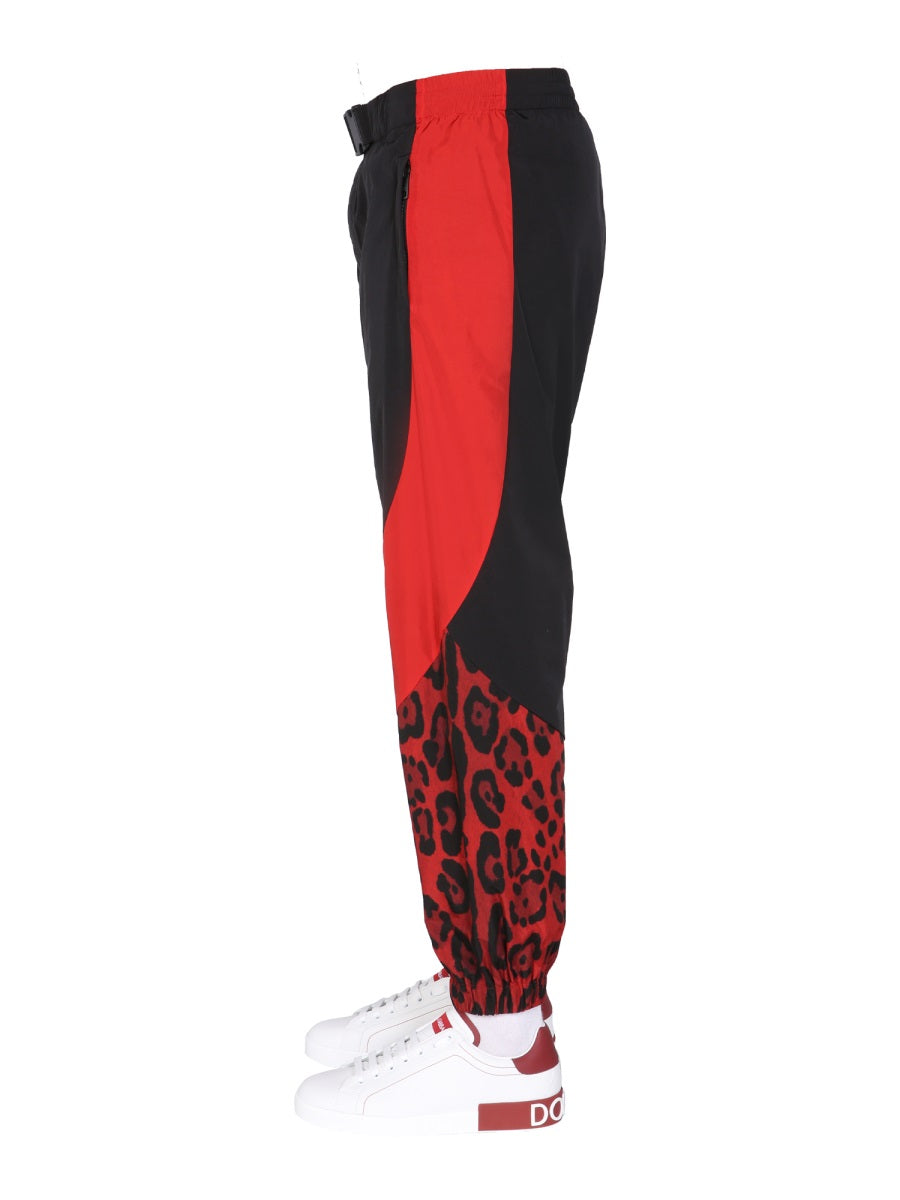 Dolce & Gabbana Men Jogging Pants With Animal Print DOLCE & GABBANA