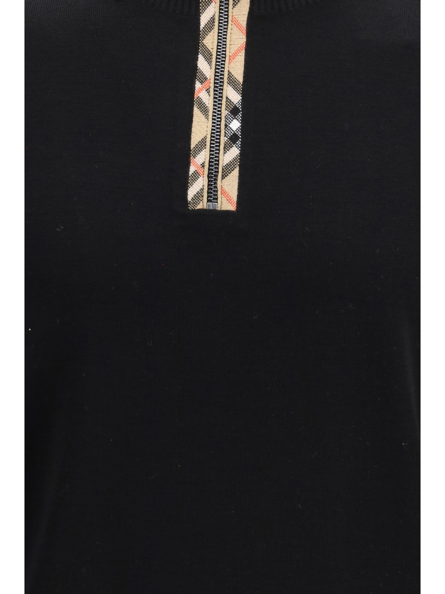 Burberry Men Check Wool Sweater BURBERRY