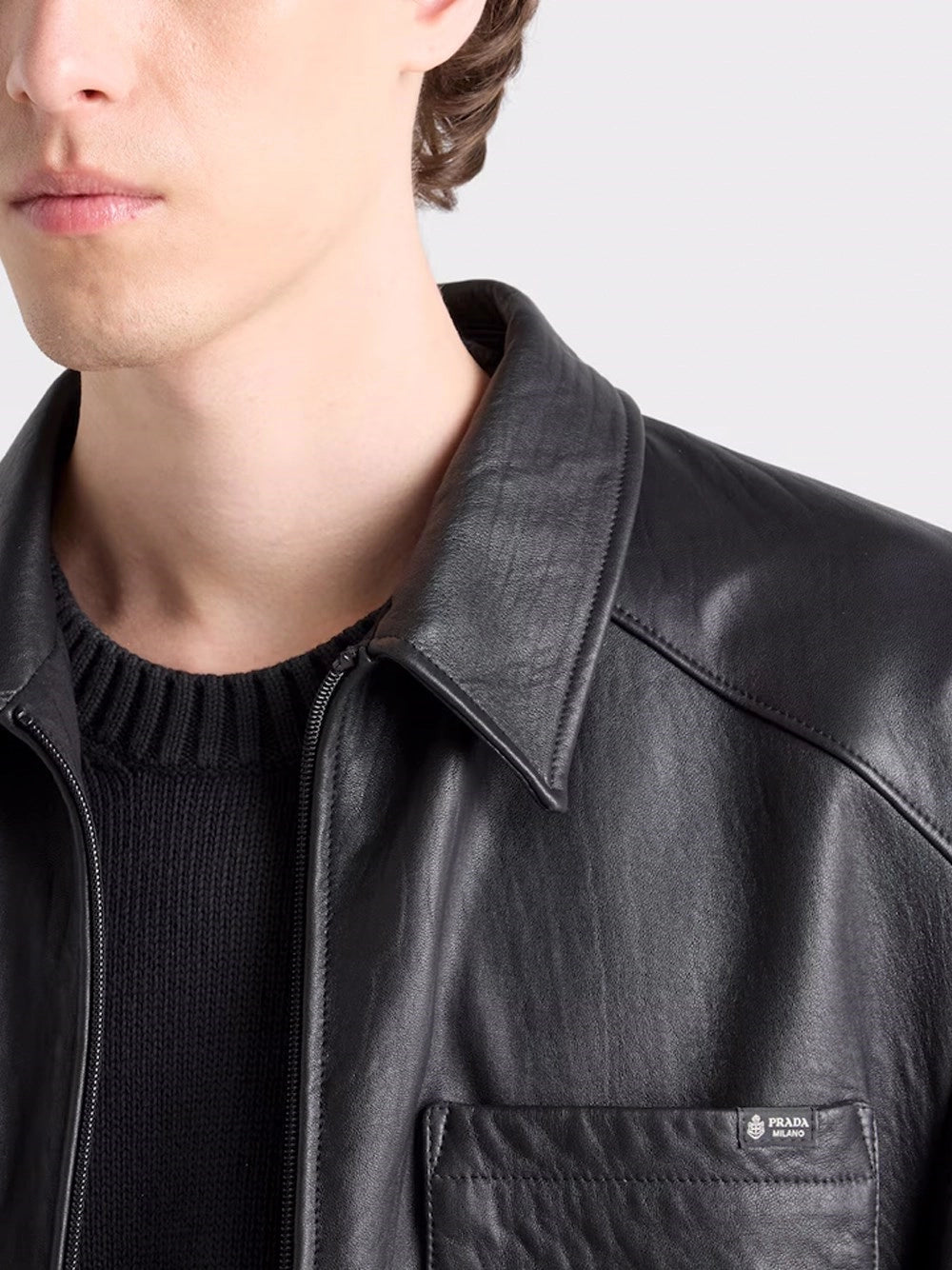 Prada Men Leather Jacket