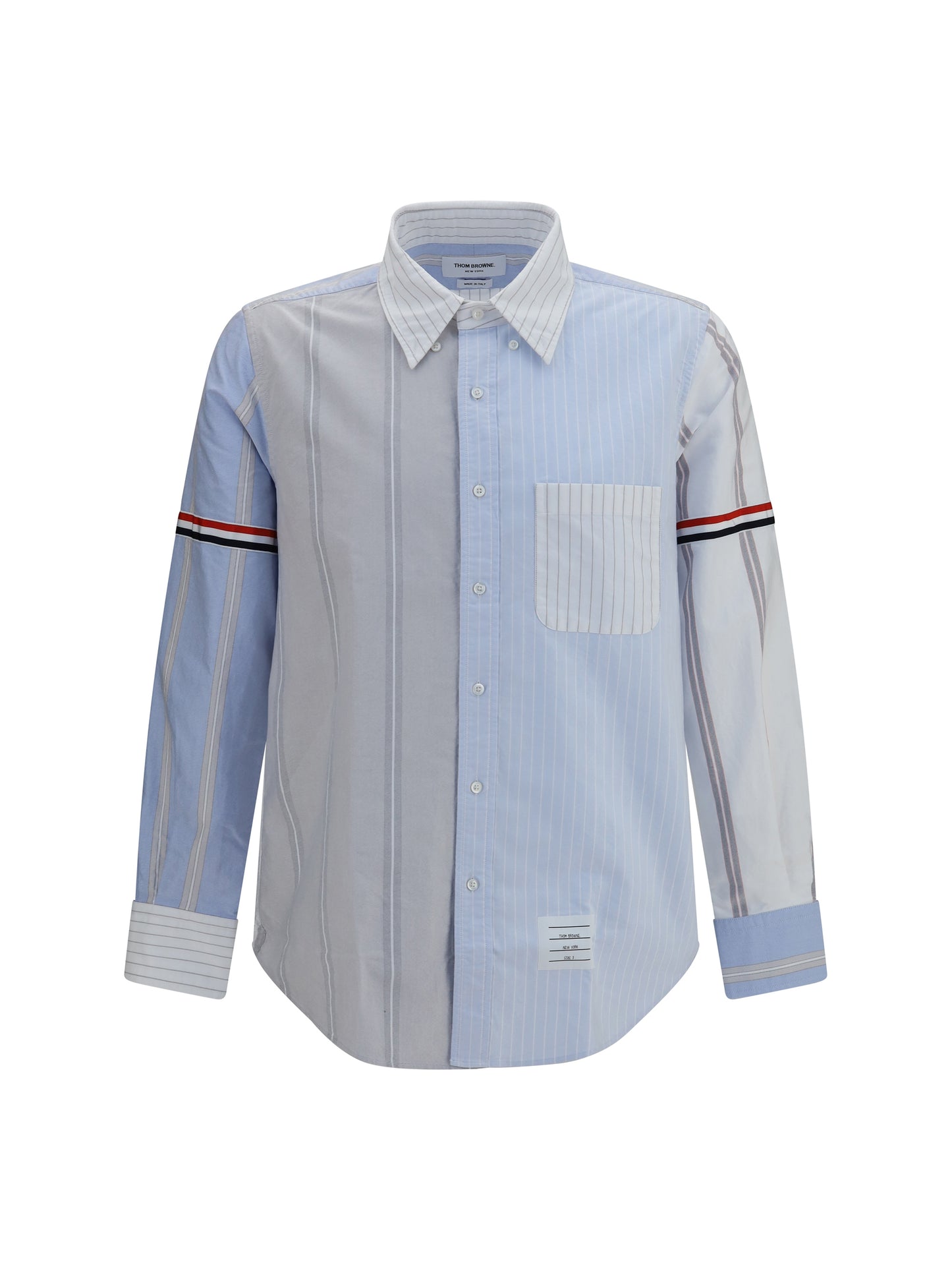Thom Browne Men Funmix Striped Oxford Shirt THOM BROWNE