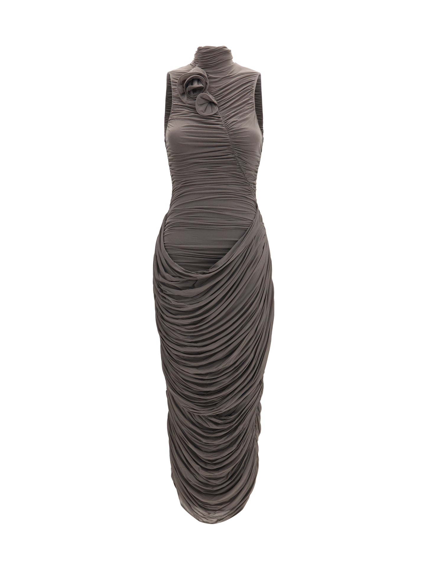 Magda Butrym Women Draped High-Neck Midi Dress MAGDA BUTRYM