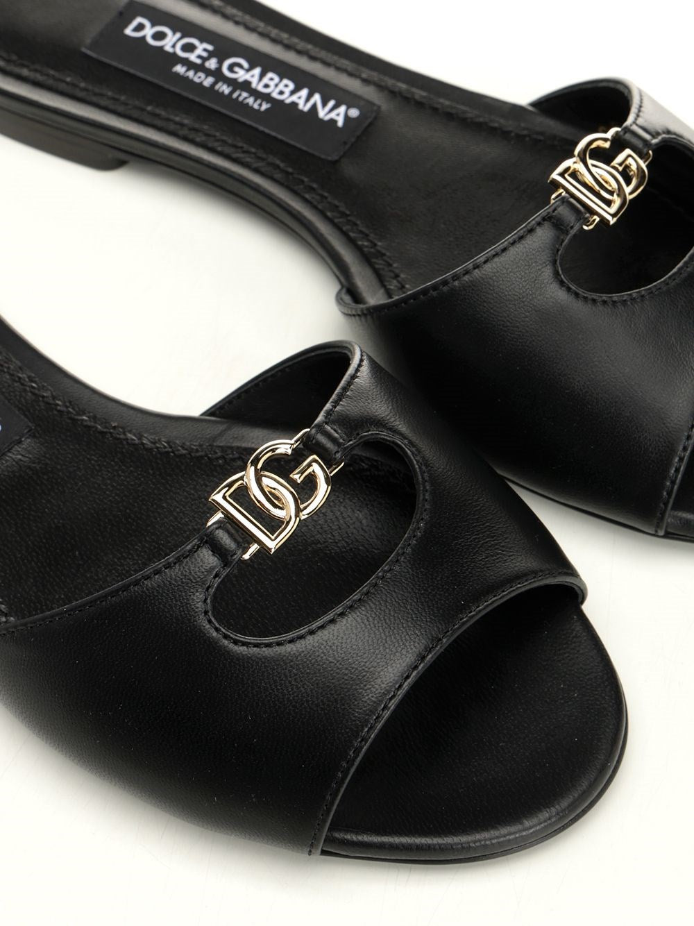 Dolce & Gabbana Women Leather Slides DOLCE & GABBANA