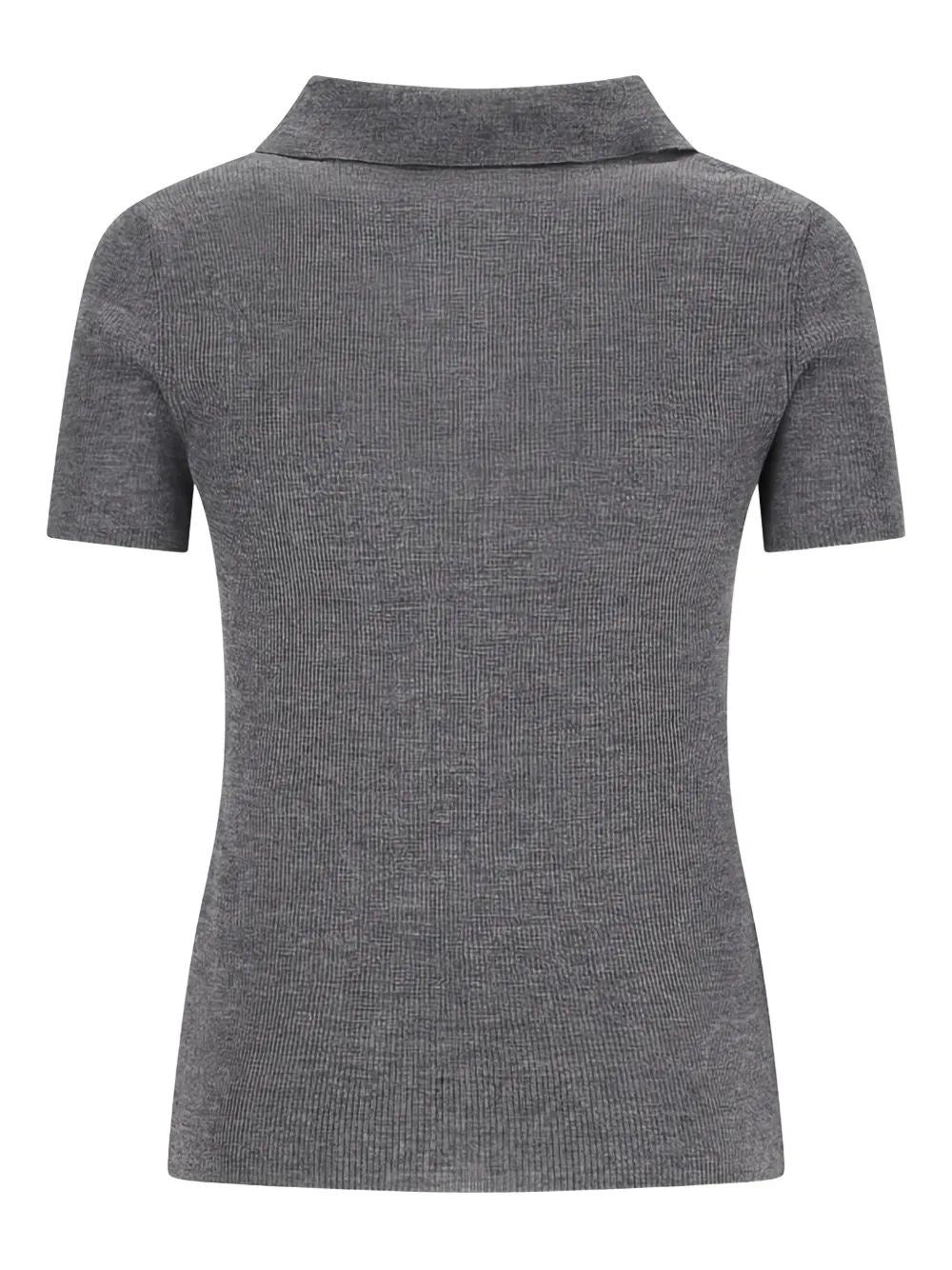 Max Mara Women Ribbed Wool Polo Shirt MAX MARA