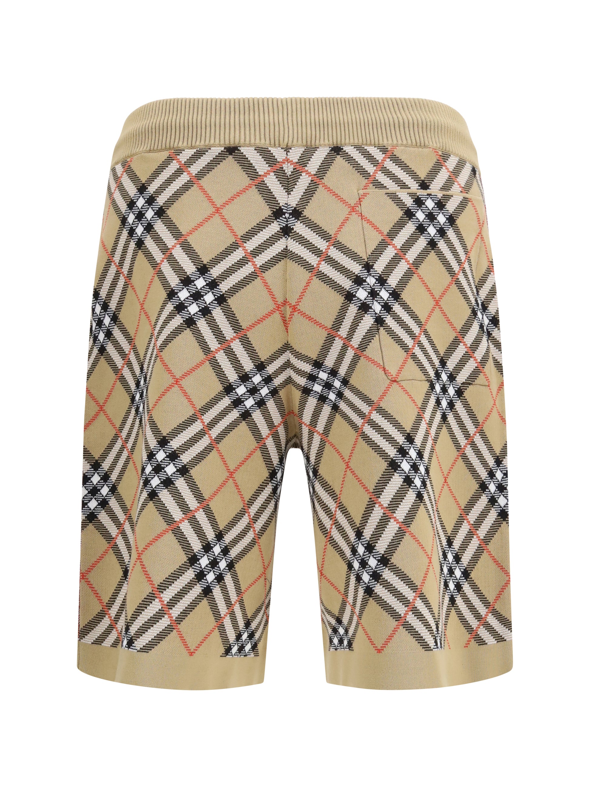 Burberry Men Check Cotton Blend Shorts BURBERRY