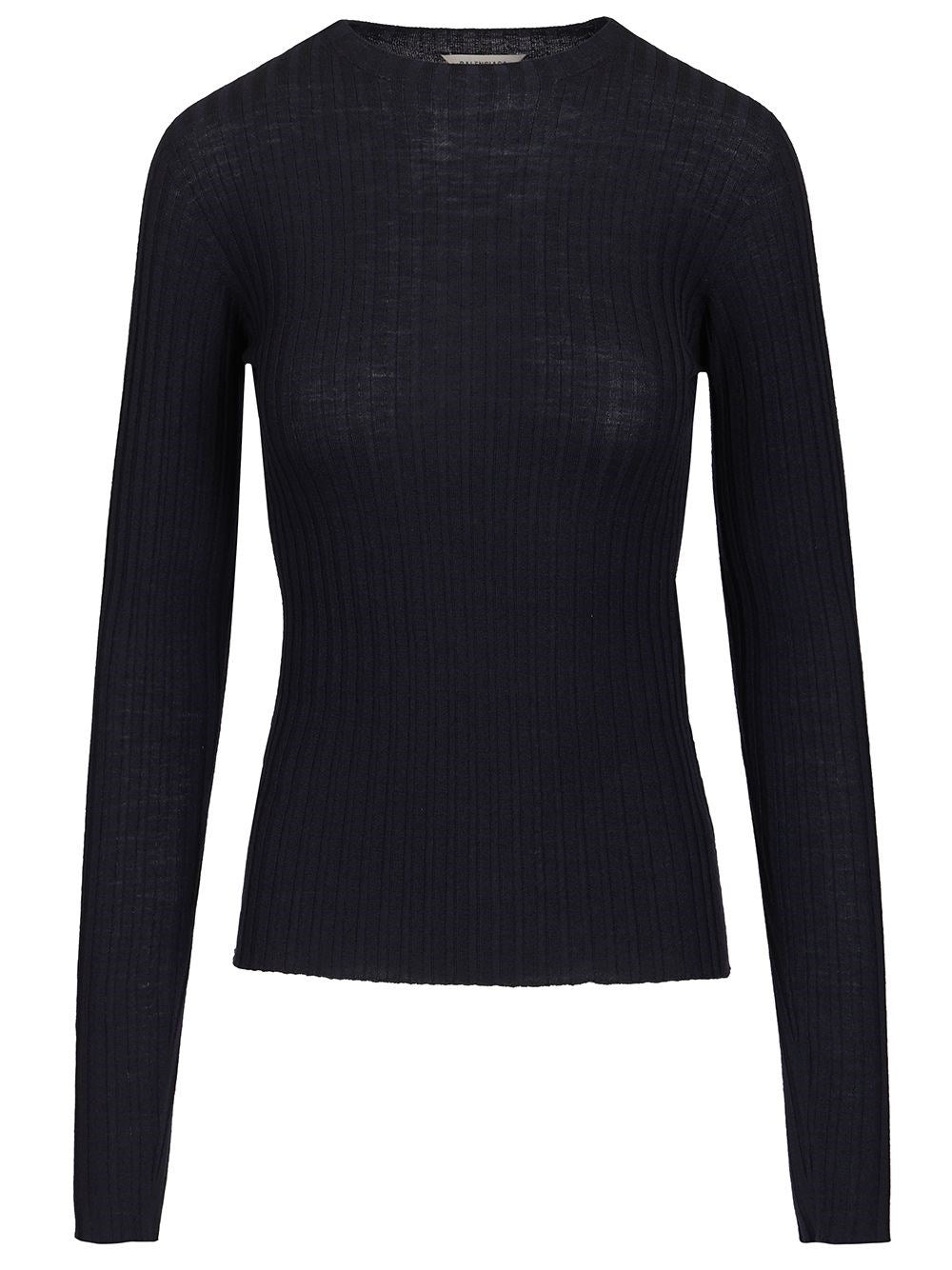 Balenciaga Women Ribbed Knit Sweater BALENCIAGA
