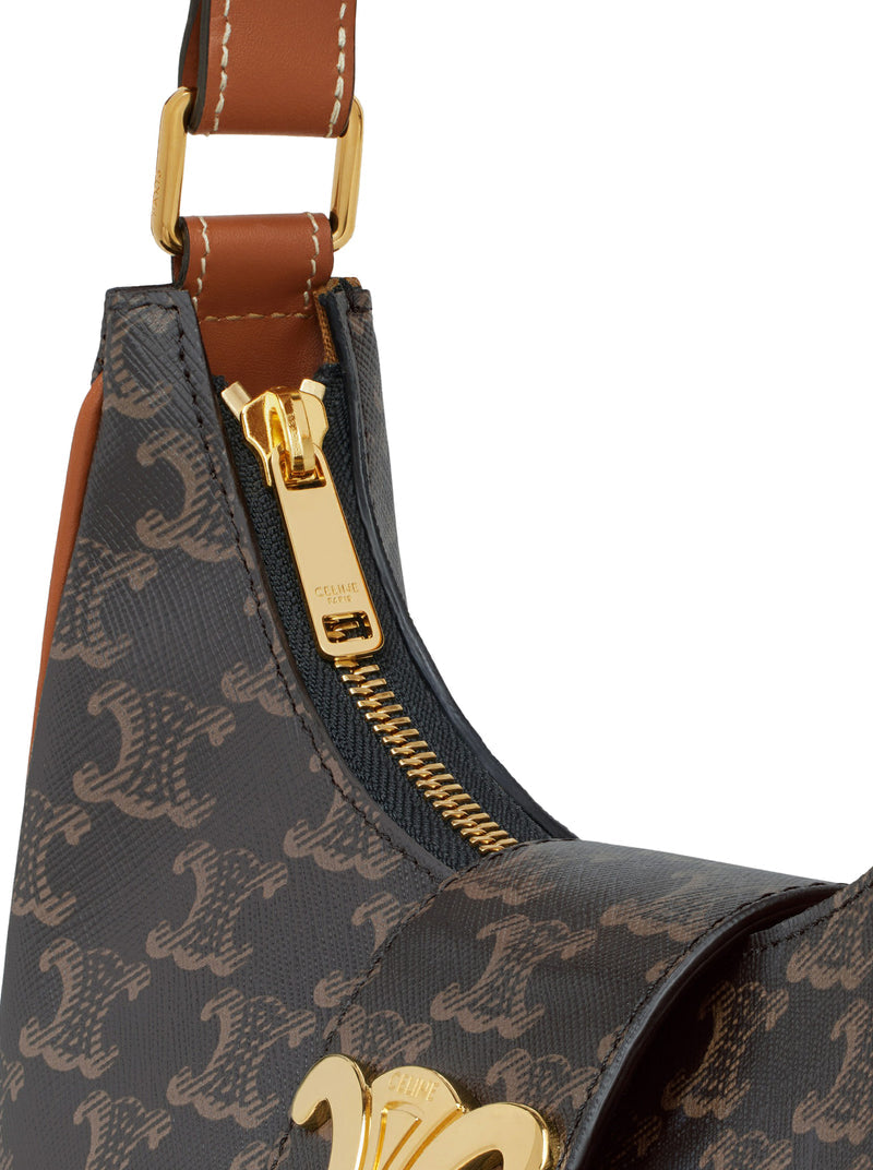 Celine Women Medium Ava Triomphe Bag In Triomphe Canvas And Calf Leather Leather CELINE