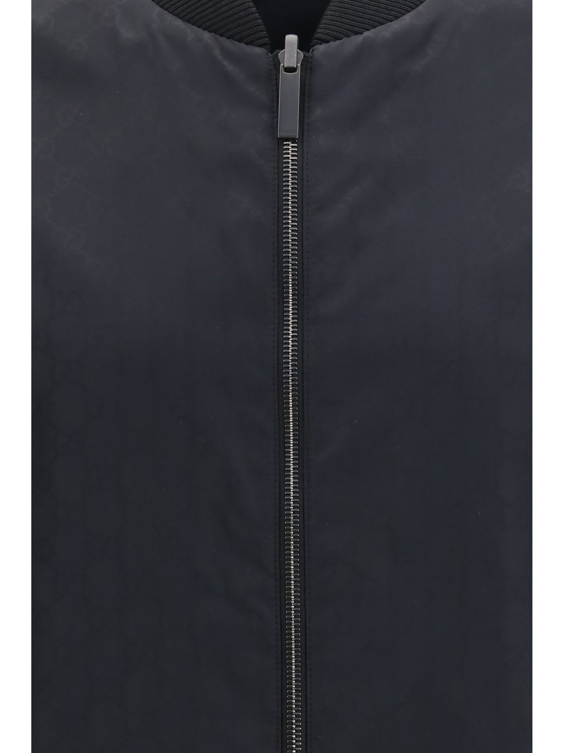 Gucci Men Reversible Zip Jacket In Lightweight Silk Faille GUCCI