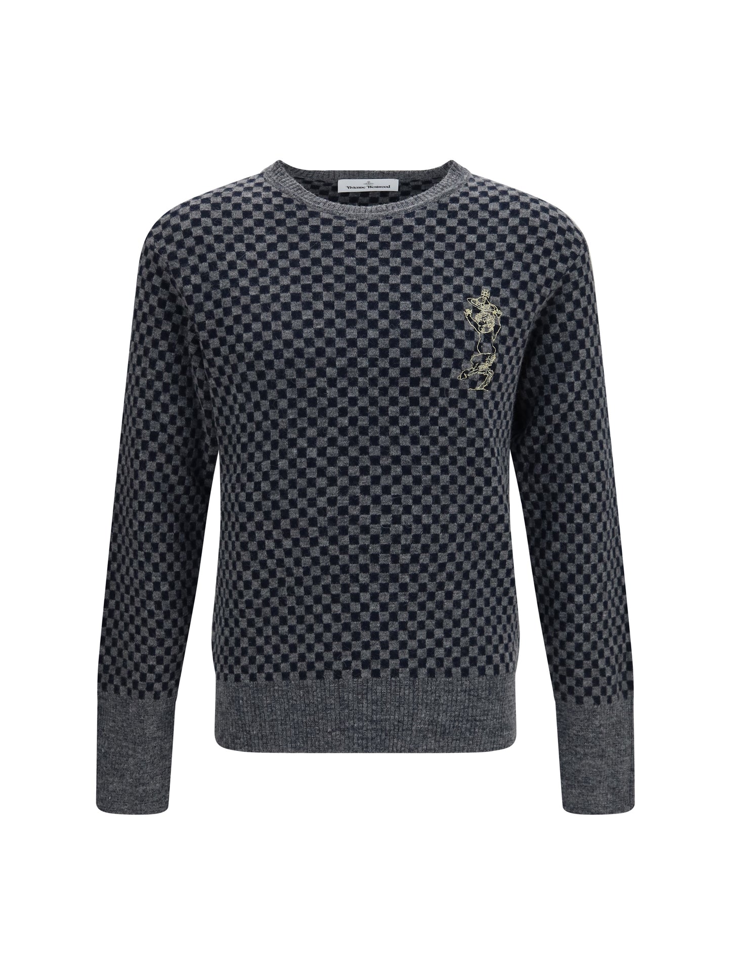 Vivienne Westwood Men Checkmate Alpaca And Cotton-Blend Sweater VIVIENNE WESTWOOD