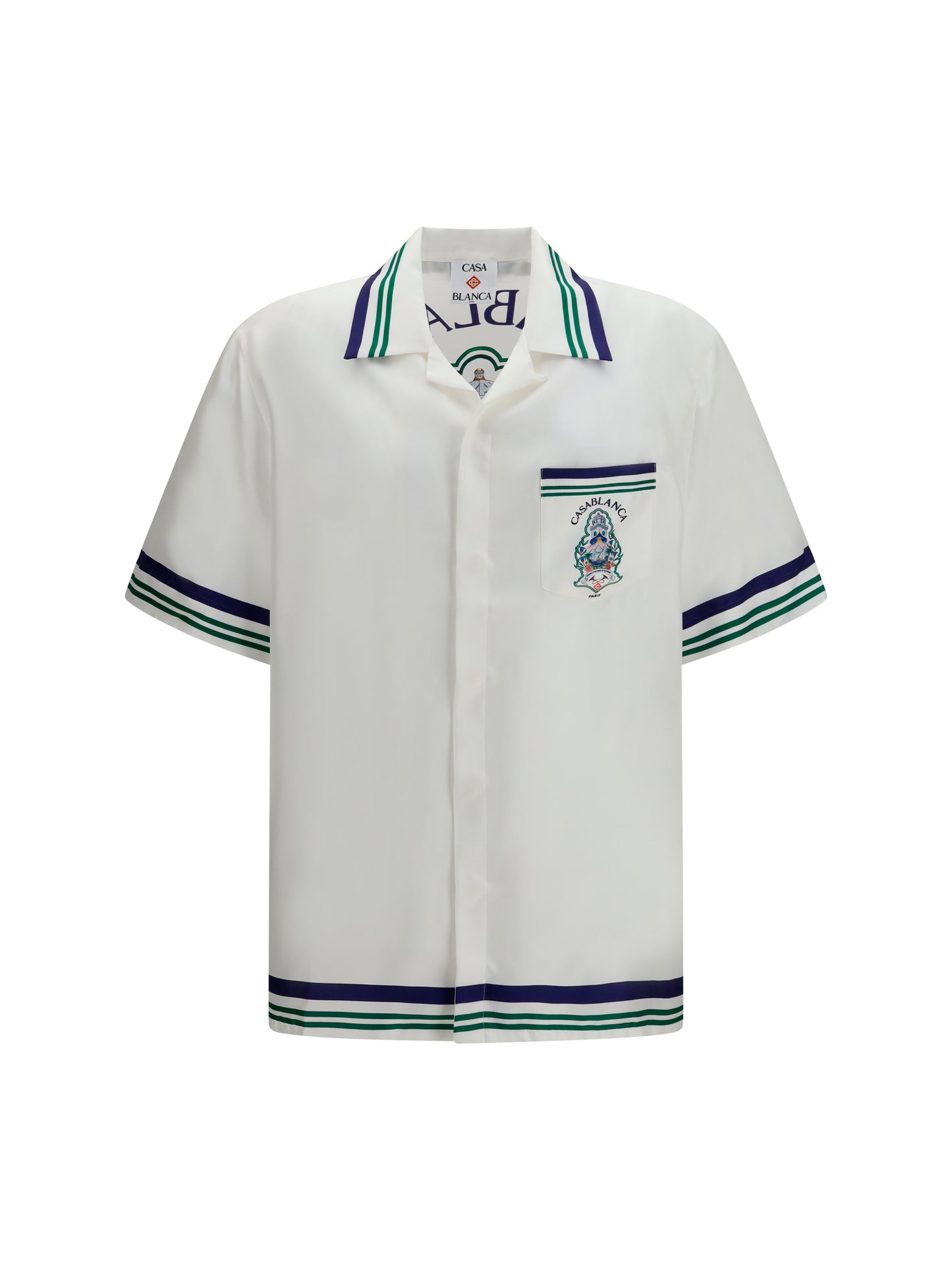 Casablanca Men Short-Sleeve Hotel Casablanca Crest Shirt