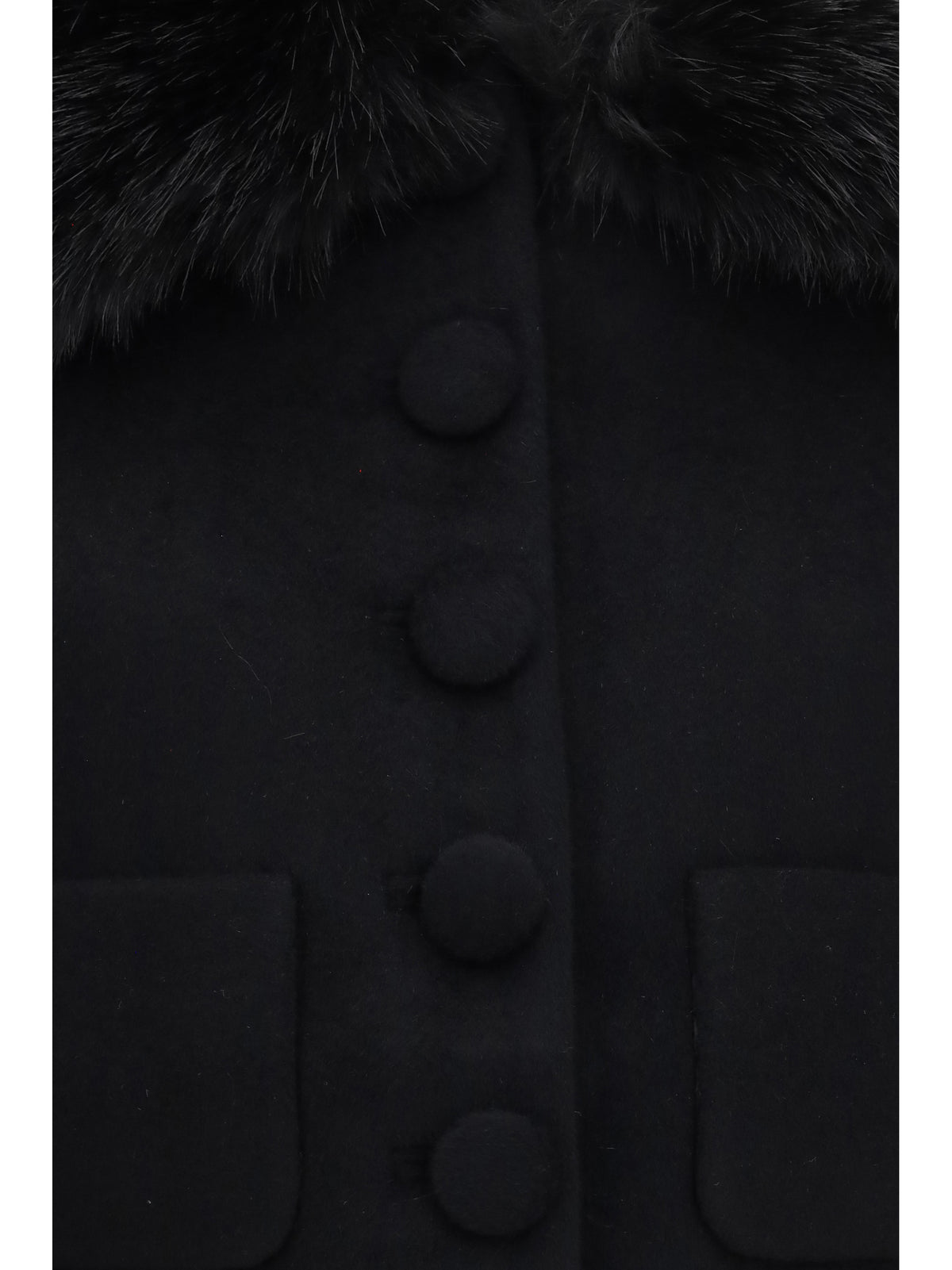 Self-Portrait Women Wool-Blend Jacket With Faux Fur Cuffs SELF-PORTRAIT