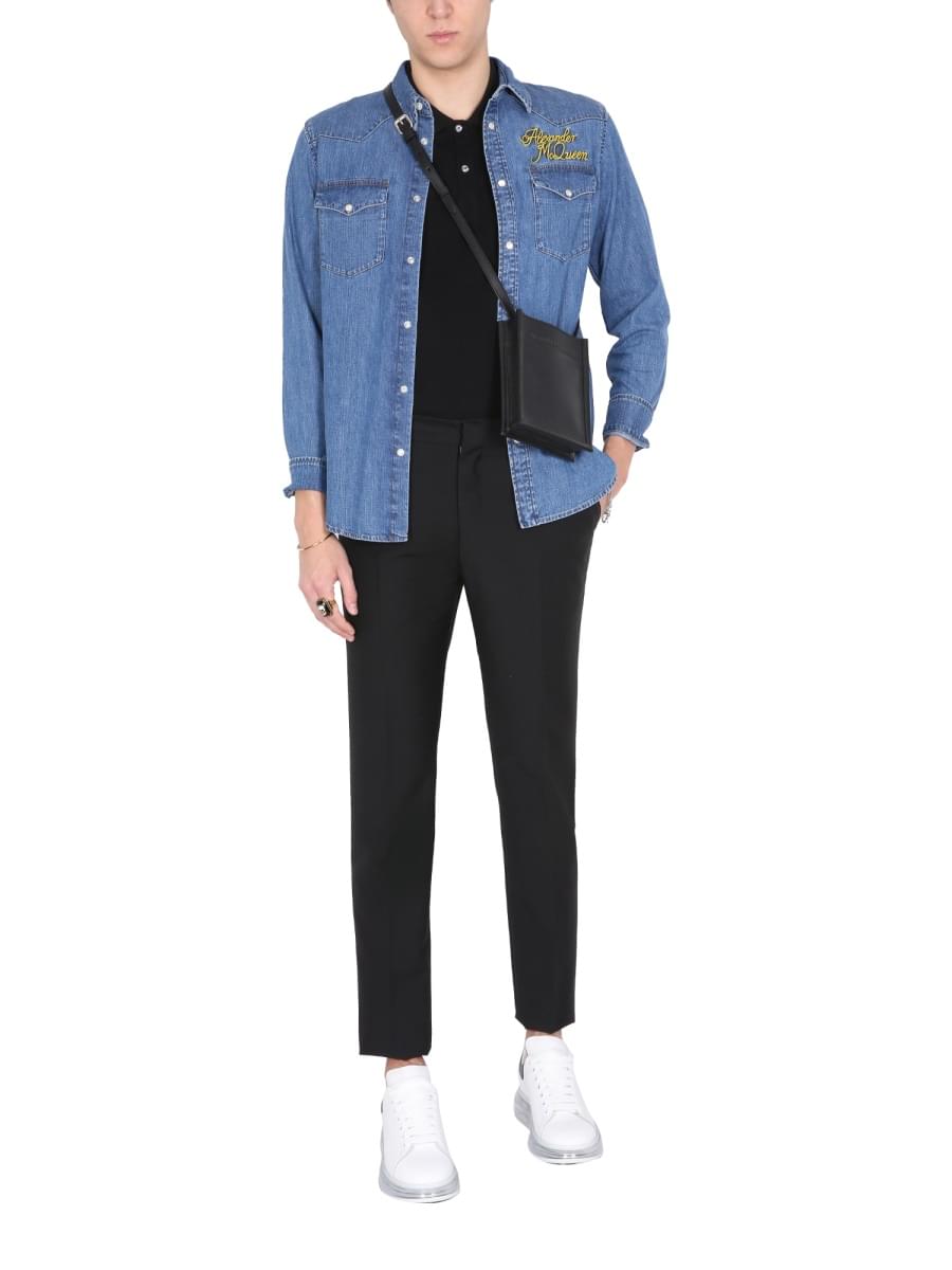 Alexander Mcqueen Men Shirt With Embroidered Logo ALEXANDER MCQUEEN