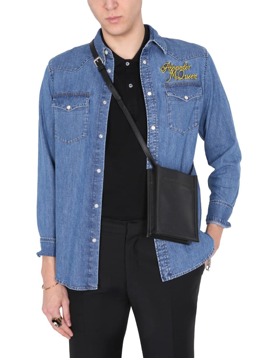Alexander Mcqueen Men Shirt With Embroidered Logo ALEXANDER MCQUEEN