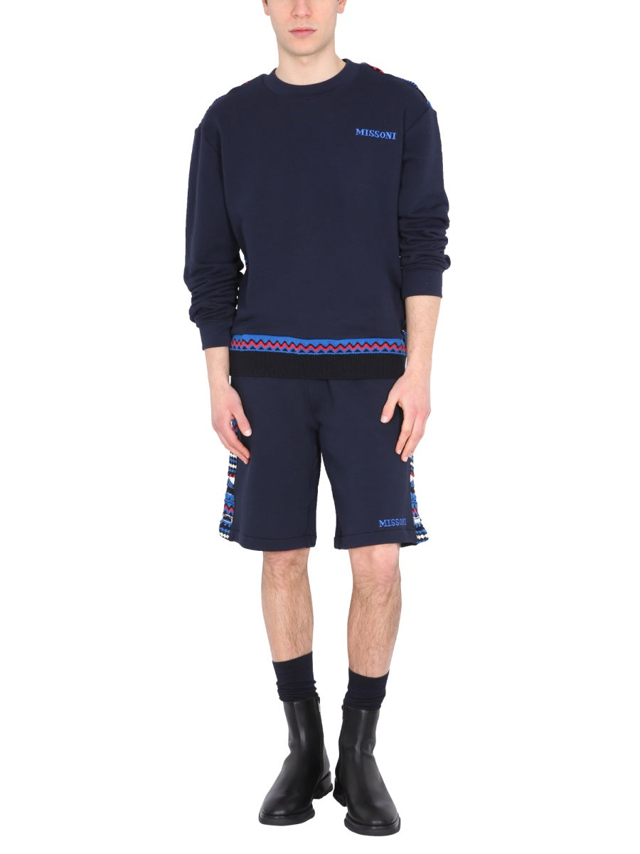 Missoni Men Embroidered Logo And Jacquard Insert Bermuda MISSONI