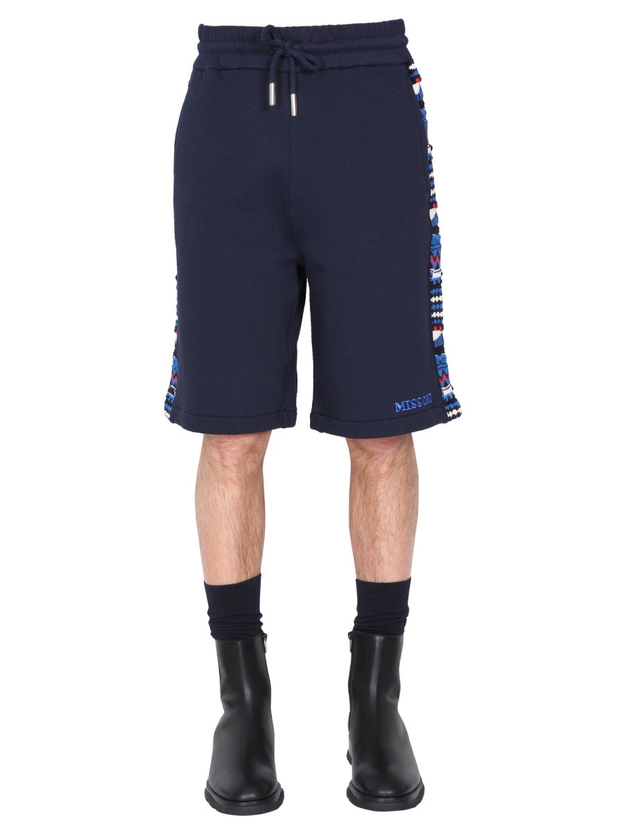 Missoni Men Embroidered Logo And Jacquard Insert Bermuda MISSONI