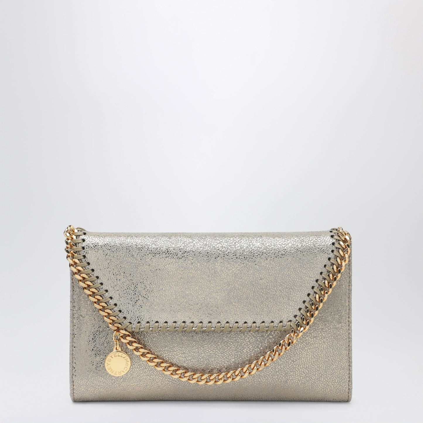 Stella Mccartney Falabella Chain Wallet In Metallic Pyrite Women STELLA MCCARTNEY