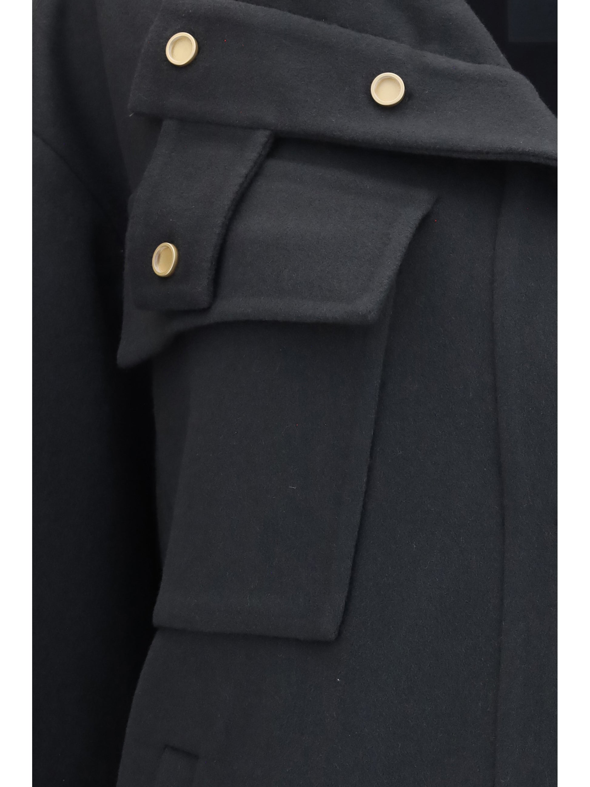 Giorgio Armani Women Coat Caban In Double Cashmere Blouson With High Collar GIORGIO ARMANI