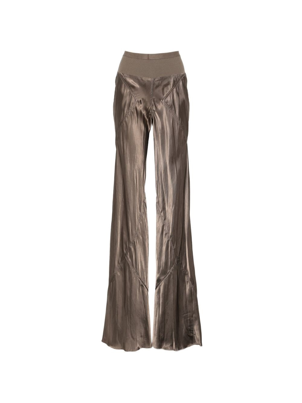 Rick Owens Women Bias Satin Flared Trousers RICK OWENS