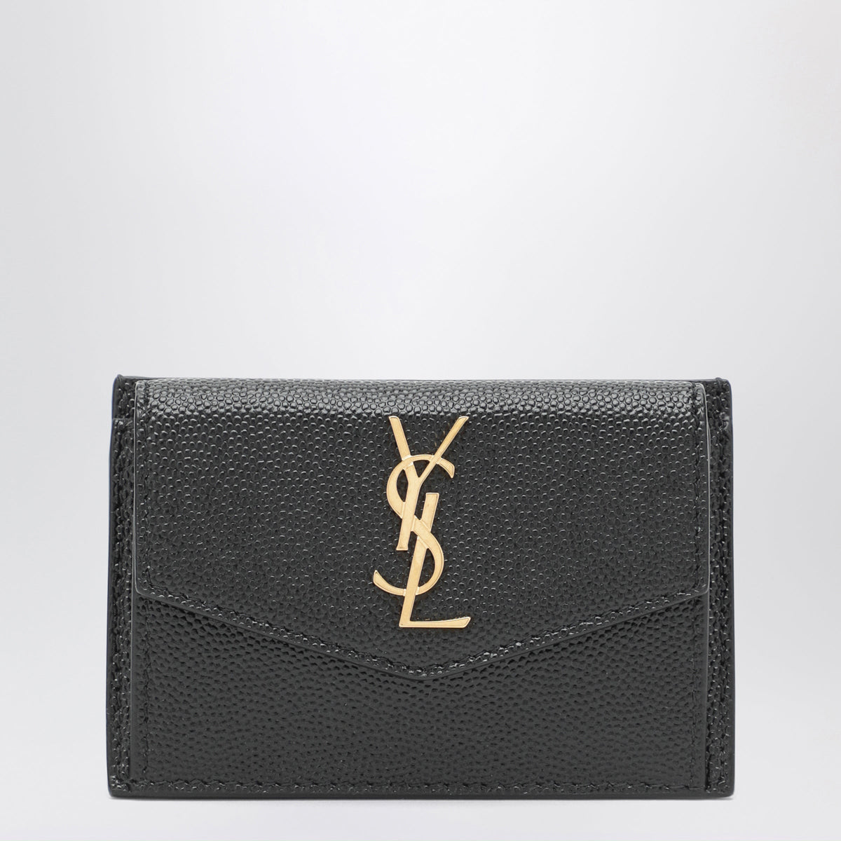 Saint Laurent Black Wallet In Grained Leather Women SAINT LAURENT