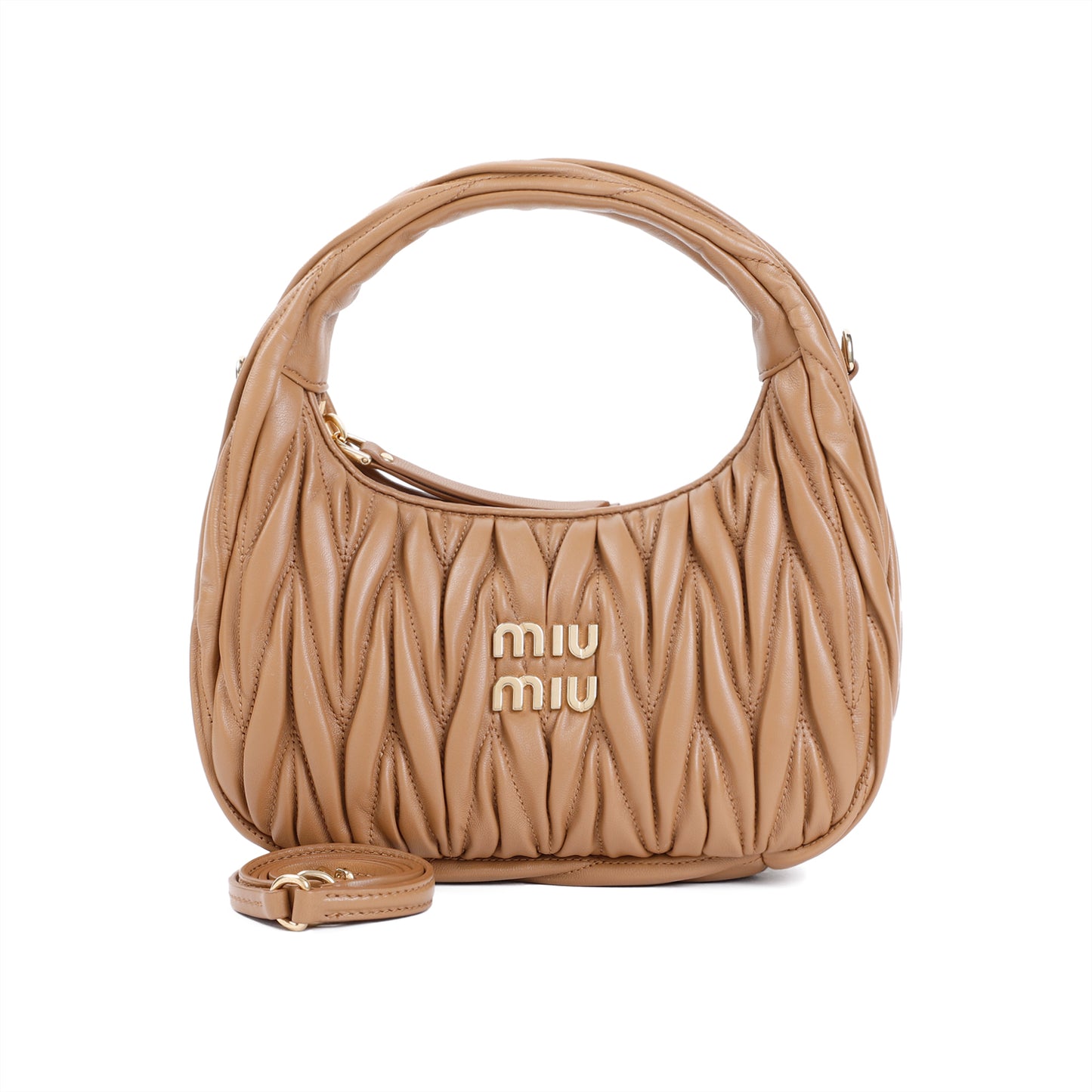 Miu Miu Small Wander Matelassé Hobo Bag Women MIU MIU
