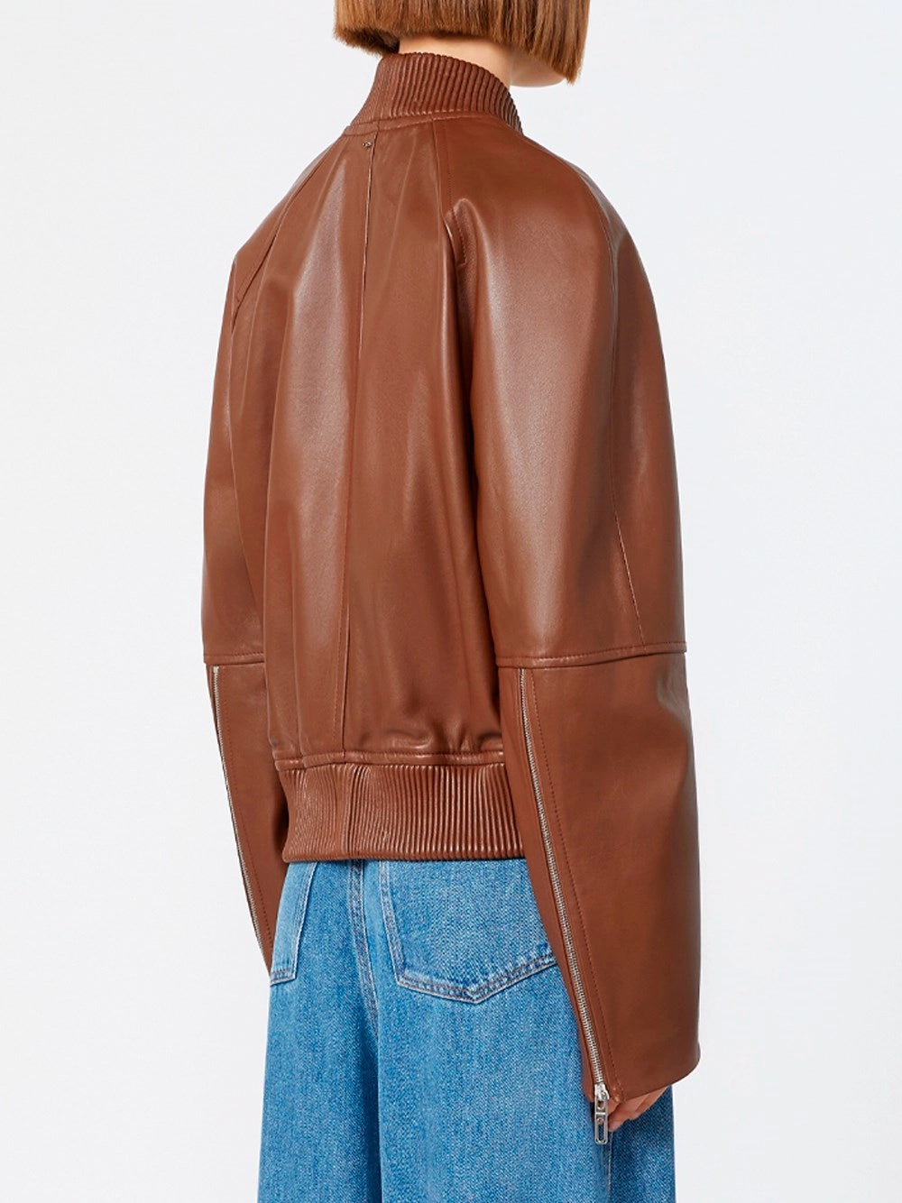 Sportmax Women `Amour` Leather Jacket SPORTMAX