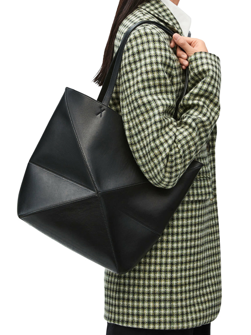 Loewe Women Puzzle Fold Tote Bag In Polished Calfskin LOEWE