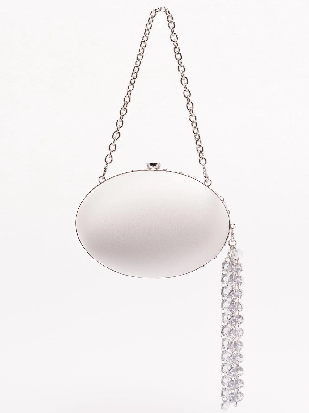 Self-Portrait Women Oval Crystal Chain Clutch Bag SELF-PORTRAIT