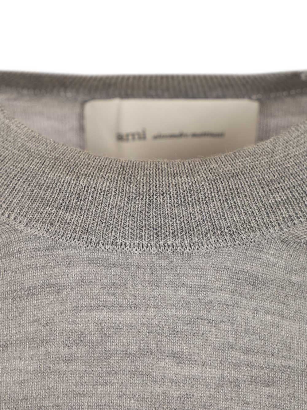Ami Women Quota -Crewneck Sweater With Contrasted Ami De Coeur AMI PARIS