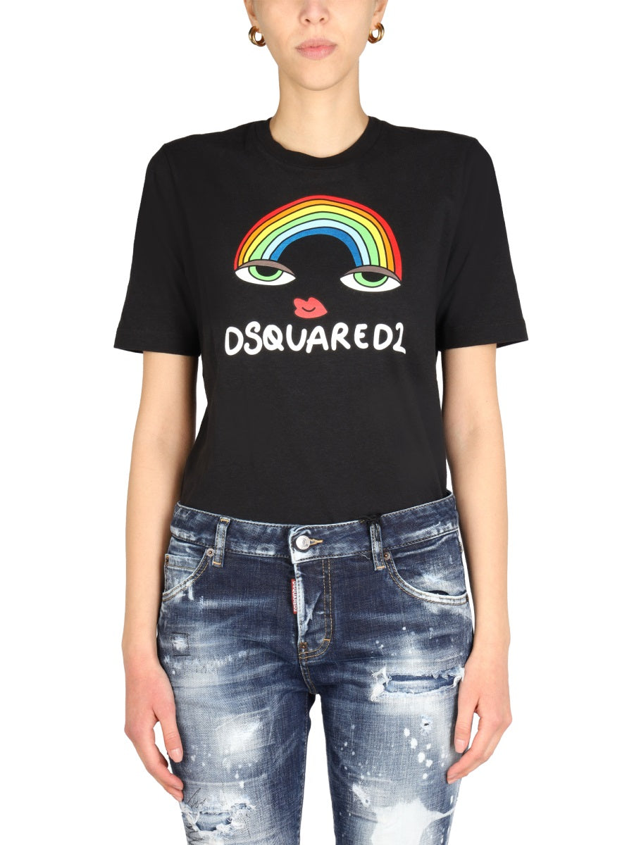 Dsquared Women Rainbow Renny T-Shirt DSQUARED2