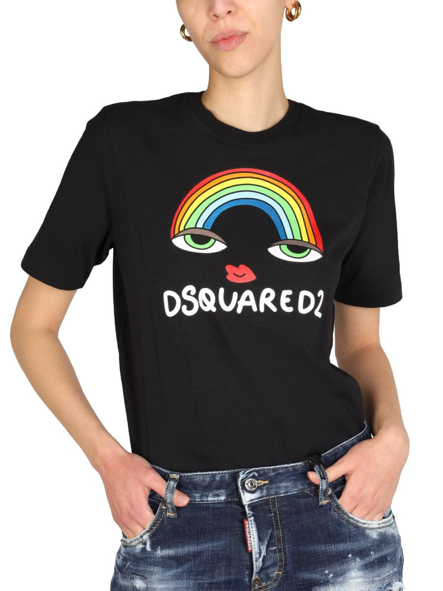 Dsquared Women Rainbow Renny T-Shirt DSQUARED2