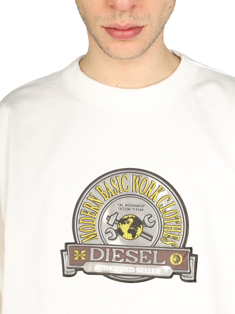 Diesel Men Logo Patch Sweatshirt DIESEL