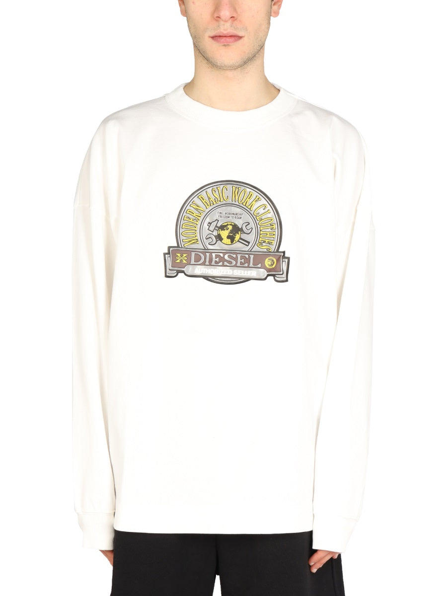 Diesel Men Logo Patch Sweatshirt DIESEL