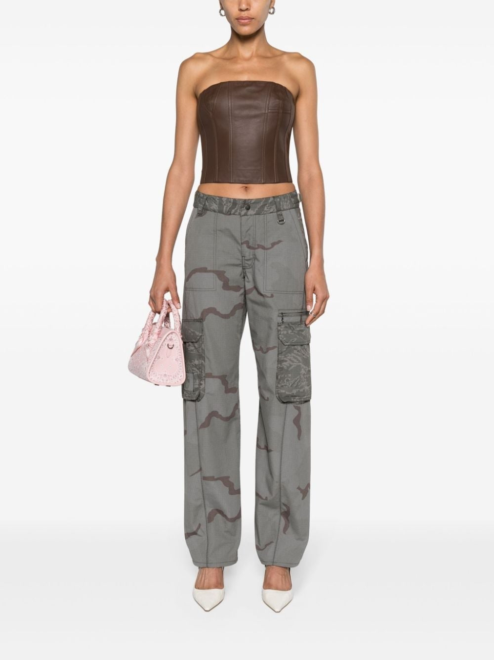 Amiri Women Leather Bustier AMIRI