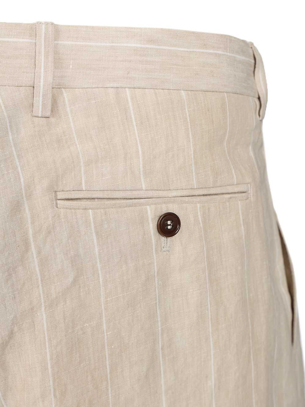 Giorgio Armani Men Double Pleated Linen Trousers GIORGIO ARMANI