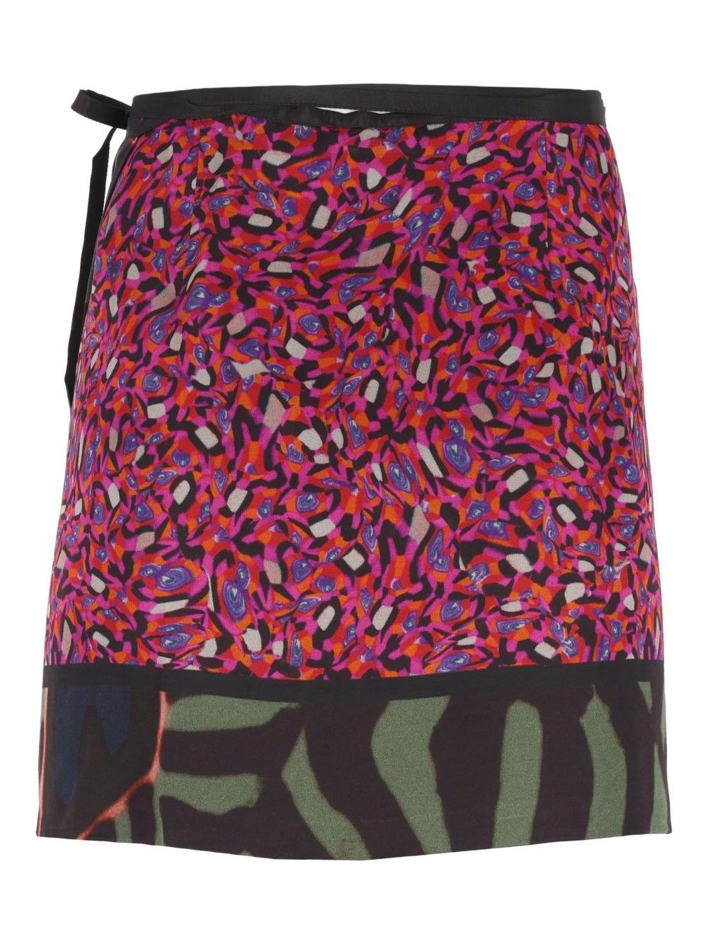 Dries Van Noten Women Gabrinas Printed Satin Wrap Mini Skirt DRIES VAN NOTEN