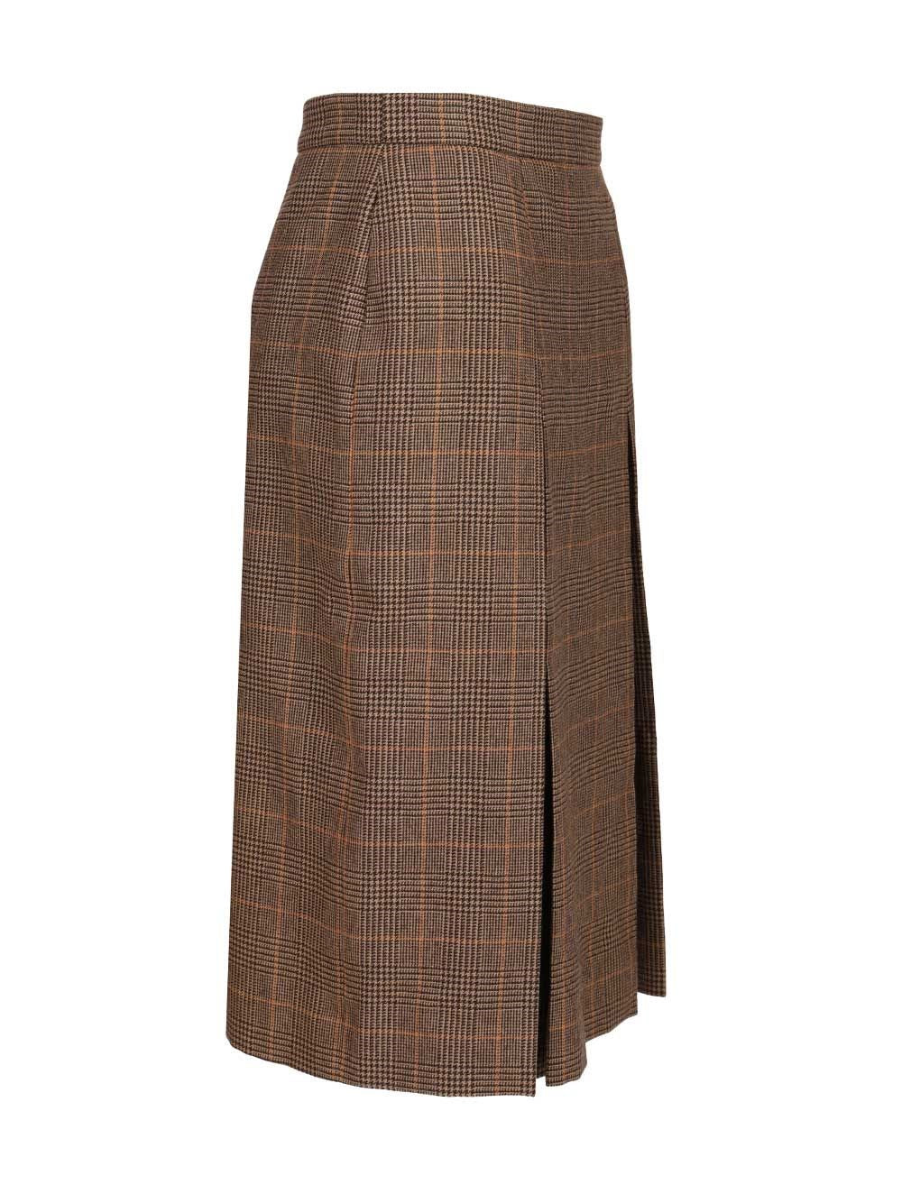 Saint Laurent Women Prince Of Wales Midi Skirt SAINT LAURENT
