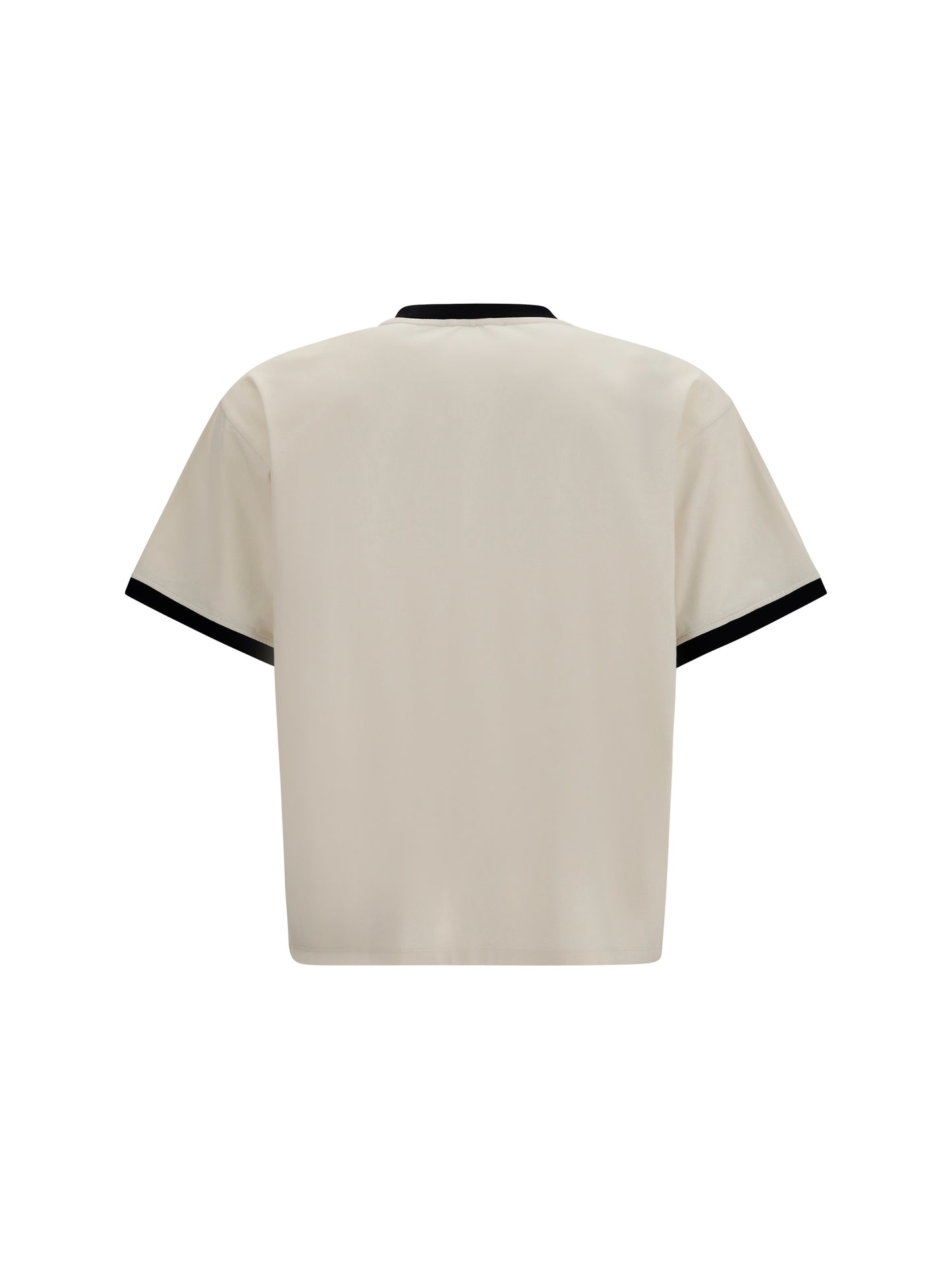 Versace Men Cotton Jersey T-Shirt With Poplin Balloo VERSACE