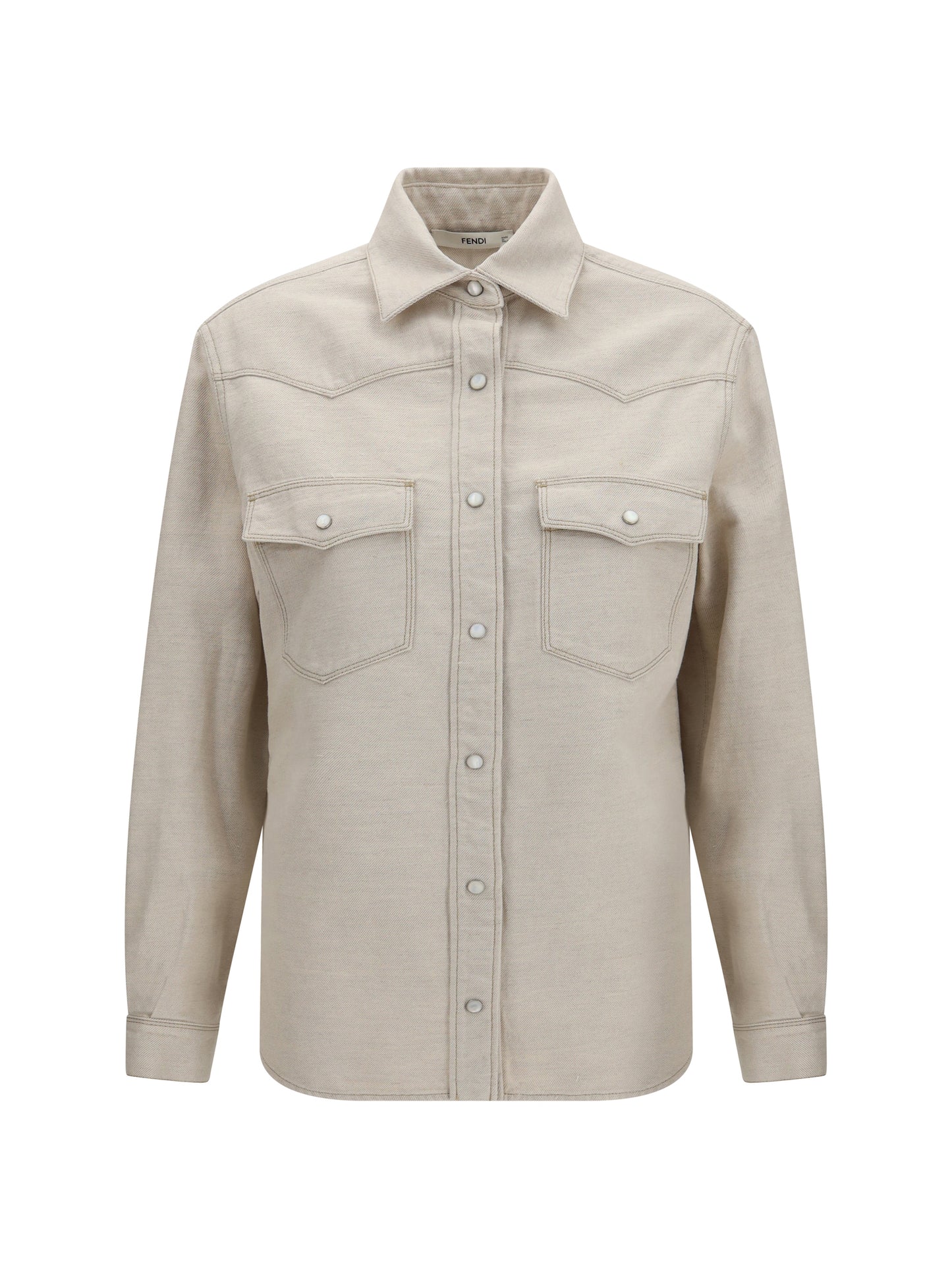 Fendi Women Selleria Denim Western Shirt FENDI