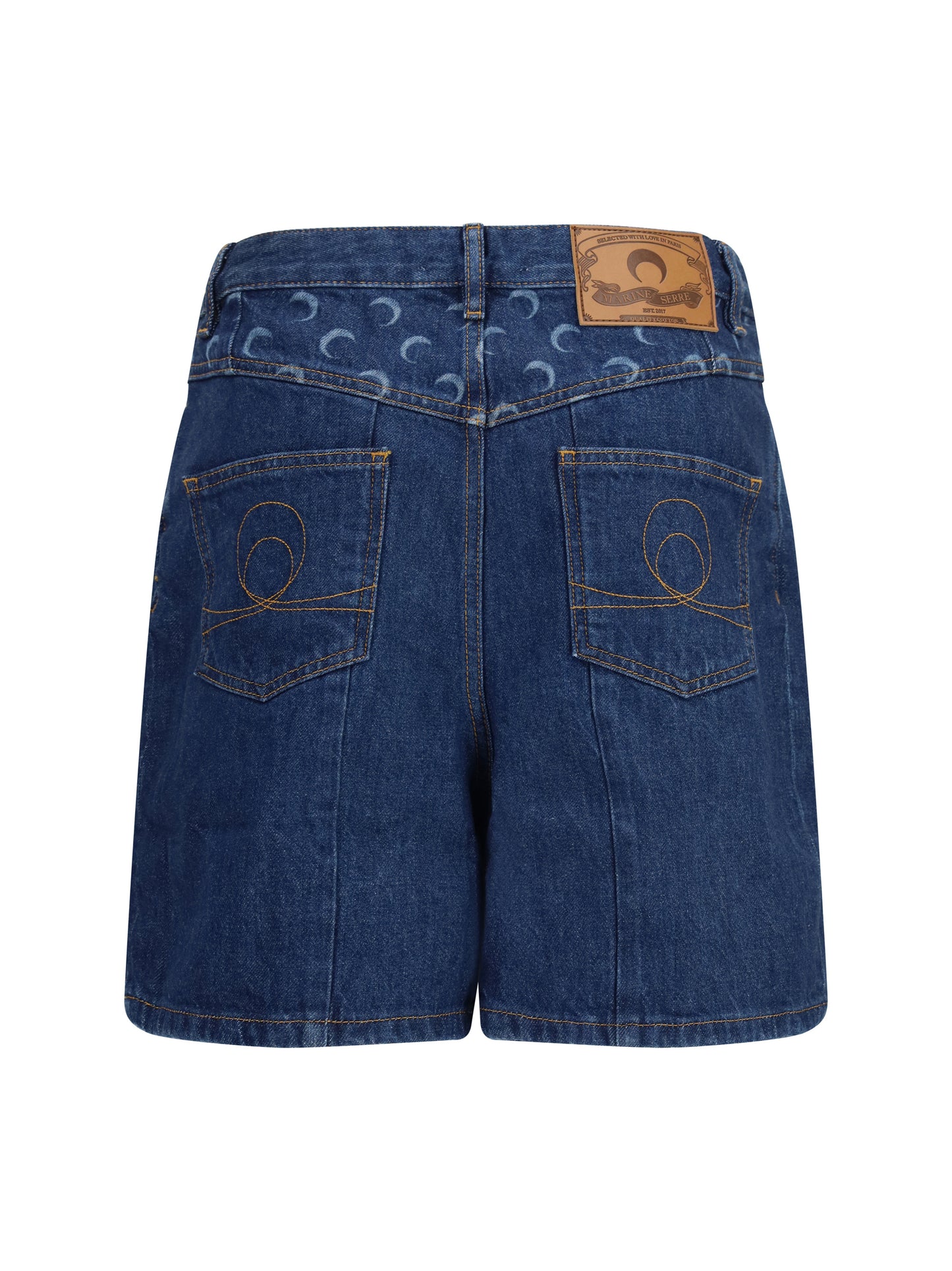 Marine Serre Women High-Waisted Denim Shorts MARINE SERRE