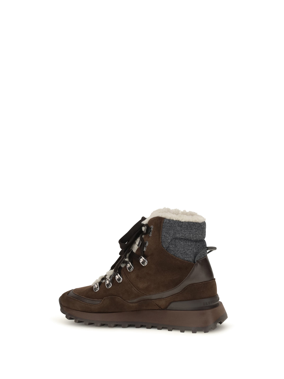 Brunello Cucinelli Women Suede Lace-Up Ankle Boots BRUNELLO CUCINELLI