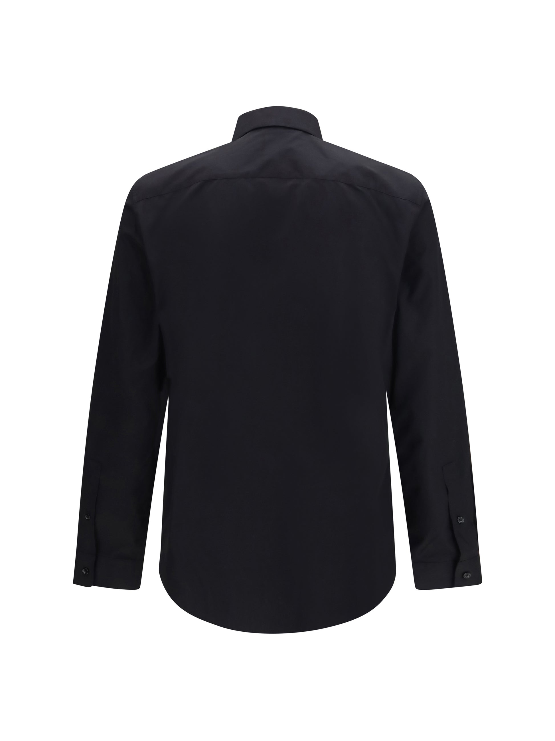 Burberry Men Cotton Shirt With Check Trims BURBERRY